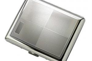 100s Cigarette Case Custom Engraved Personalized Double Sided Checkerboard Design 100s Cigarette Case  -Hand Engraved