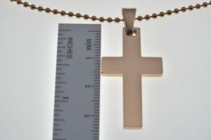 Personalized Engraved Rose Gold Plated Stainless Steel on 19 Inch Bead Chain - Custom Hand Engraved