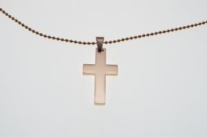 Personalized Engraved Rose Gold Plated Stainless Steel on 19 Inch Bead Chain - Custom Hand Engraved