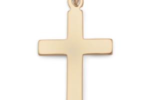 Personalized Custom Engraved Small Gold Filled Cross Pendant - Hand Engraved