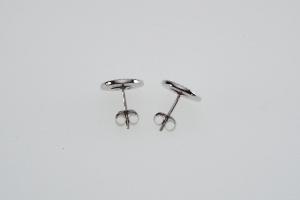 Custom Engraved Monogram Earrings Sterling Silver Personalized Petite Round Disc Post Earrings - Hand Engraved