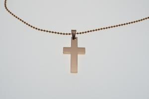 Personalized Engraved Rose Gold Plated Stainless Steel on 19 Inch Bead Chain - Custom Hand Engraved