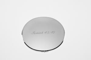 Custom Engraved Flat Compact Mirror Personalized Silver Plated Super Slim Purse Mirror - Hand Engraved