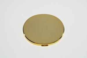 Custom Engraved Flat Compact Mirror Personalized Gold Plated Super Slim Purse Mirror  - Hand Engraved