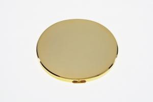 Custom Engraved Flat Compact Mirror Personalized Gold Plated Super Slim Purse Mirror  - Hand Engraved