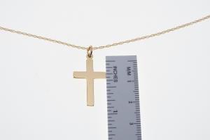 Personalized Custom Engraved Small Gold Filled Cross Pendant - Hand Engraved