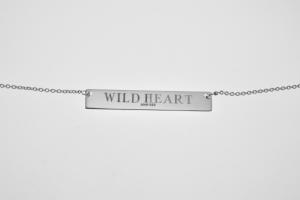 Personalized Thin Bar Name Necklace Custom Engraved Sterling Silver - Hand Engraved