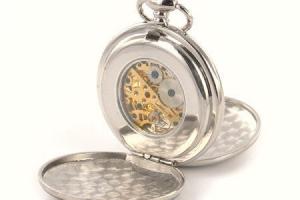 Pocket Watch Custom Engraved Personalized Mechanical Double Dust Cover Wind Up - Hand Engraved