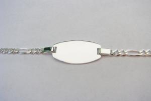 Custom Engraved Personalized Sterling Silver Medic Alert Bracelet 7 Inch Length- Hand Engraved