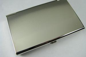 Custom Engraved Personalized Business Card Case with Ribbed Design  -Hand Engraved