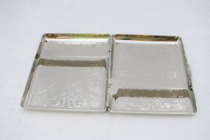 Cigarette Case Personalized Custom Engraved Double Sided Scroll Design 100s Cigarette Case -Hand Engraved