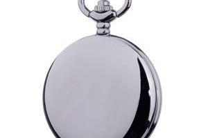 Personalized Pocket Watch Custom Engraved Gloss Black Quartz Pocket Watch with White Dial - Hand Engraved