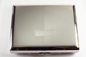 Custom Engraved Cigarette Case Personalized Double Sided 100s Textured Design Case -Hand Engraved