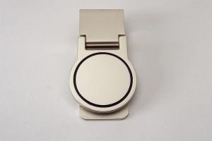 Engraved Money Clip Custom Engraved Personalized Round Hinged Money Clip Matte Finish -Hand Engraved