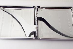 Custom Engraved Personalized Cigarette Case Double Sided Linear Design Kings Case -Hand Engraved