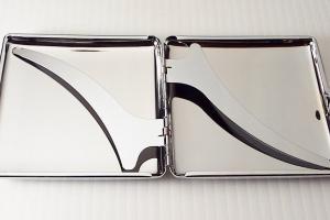 Custom Engraved Personalized High Polish Double Sided King Size Cigarette Case -Hand Engraved
