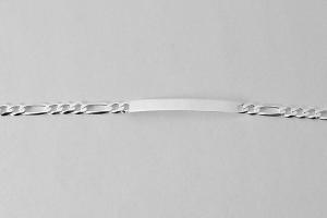 Custom Engraved Personalized Sterling Silver Lightweight 7 Inch Slim ID Bracelet - Hand Engraved