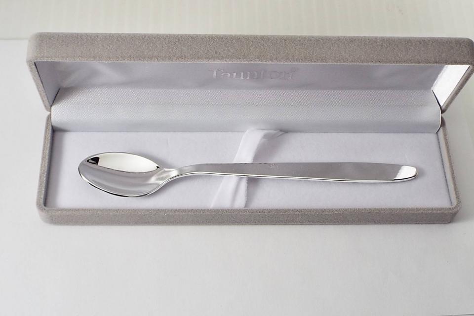 Custom Engraved Personalized Baby Feeding Spoon Silver Plated - Hand Engraved