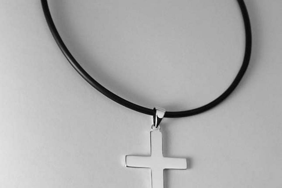 Personalized Custom Engraved Solid Sterling Silver Cross Pendant - Hand Engraved