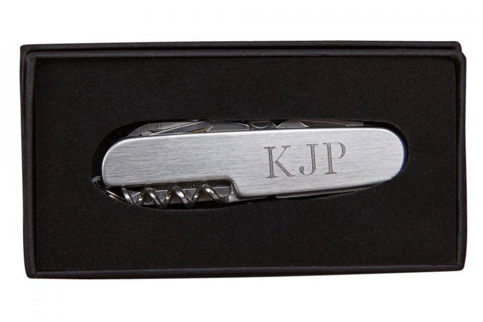 Pocket Knife Custom Engraved Personalized Multi Function Pocket Knife Stainless Steel - Hand Engraved