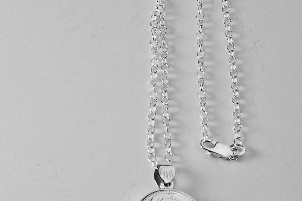 Custom Engraved Locket Personalized Sterling Silver Large Oval Locket 1.25 Inch - Hand Engraved
