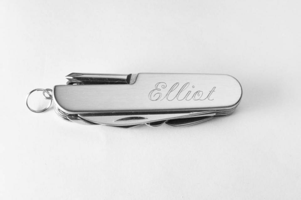 Pocket Knife Custom Engraved Personalized Multi Function Pocket Knife Stainless Steel  - Hand Engraved