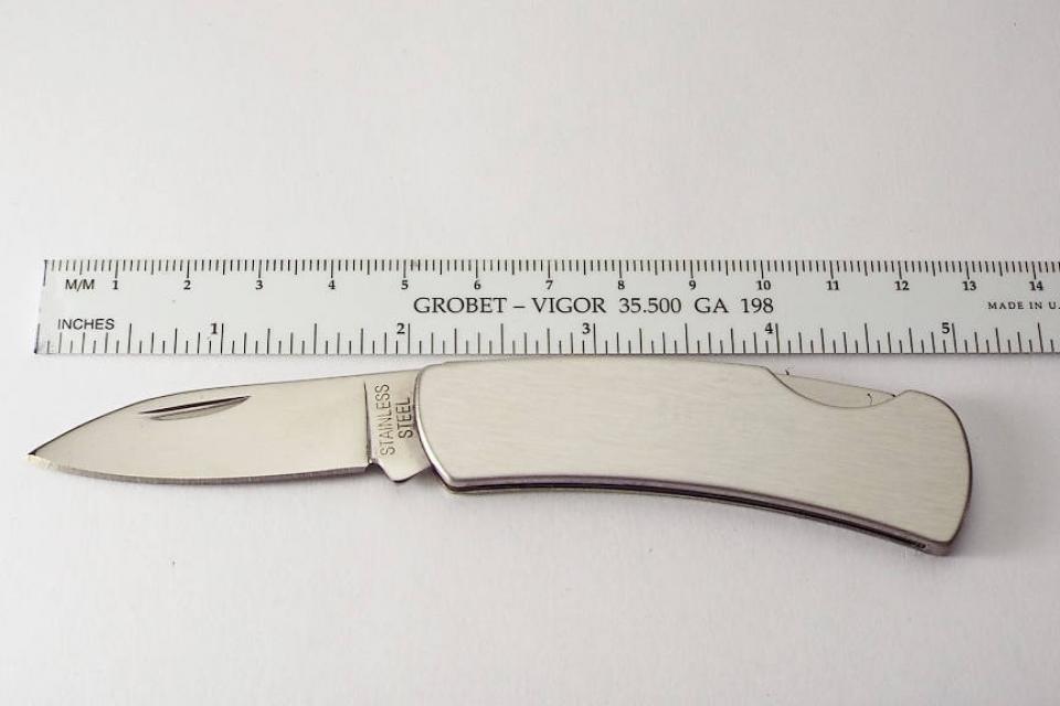 Pocket Knife Personalized Custom Engraved Stainless Steel Lock Back Pocket Knife - Hand Engraved