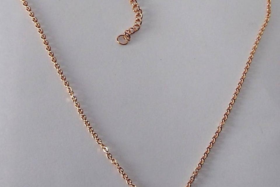 Personalized Four Leaf Clover Necklace Rose Gold Over Stainless Steel Custom Engraved - Hand Engraved