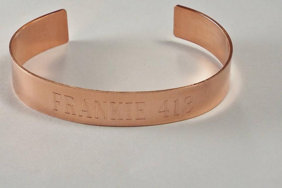 Custom Engraved Monogram Bracelet Personalized Copper Cuff Style Name Initial or Monogram - Hand Engraved