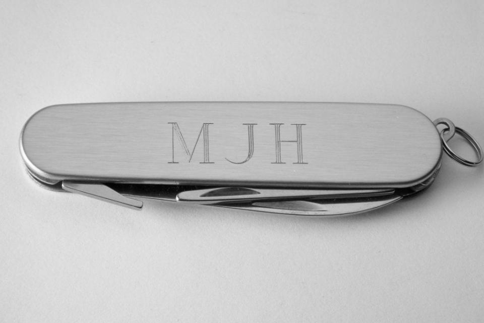 Pocket Knife and Golf Tools Custom Engraved Personalized Stainless Steel Multi Function Golf Tool  - Hand Engraved