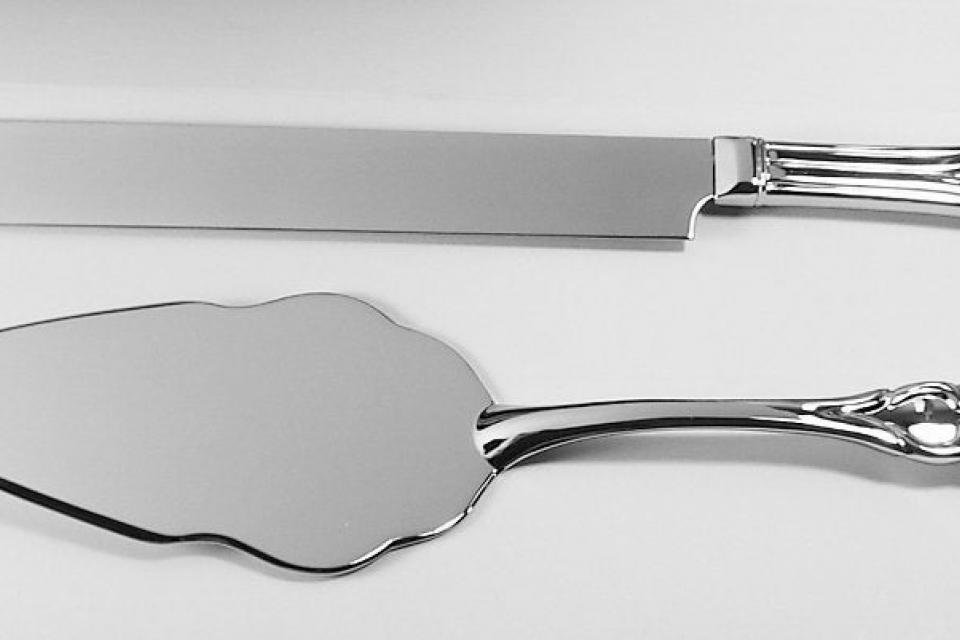 2 Set  Stainless Steel Knife and Server Party Favors With Handle