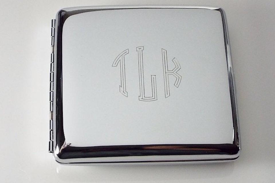 Custom Engraved Personalized High Polish Double Sided King Size Cigarette Case -Hand Engraved