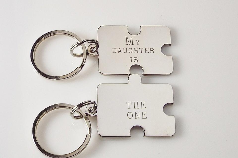 Engraved Key Chain Set - A Unique Gift for Your Best Friend or Special Someone -Customized with Your Personal Message