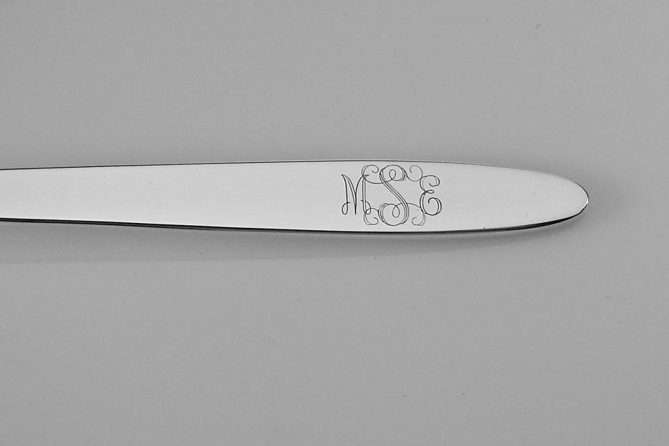 Custom Engraved Personalized Baby Feeding Spoon Silver Plated -  Hand Engraved