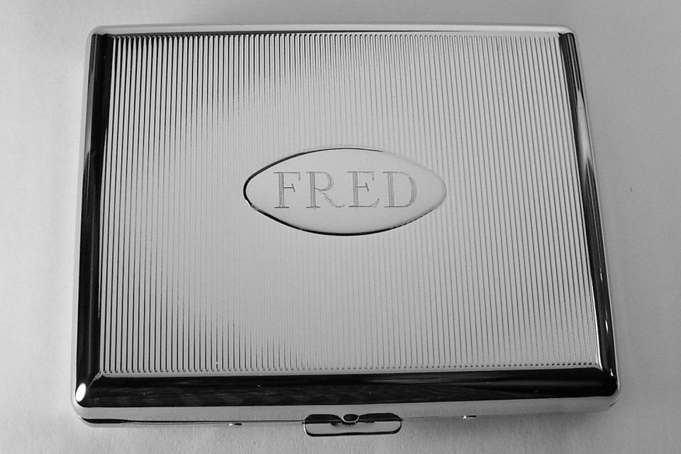 Engraved Cigarette Case Double Sided 100s Personalized Custom Case -Hand Engraved