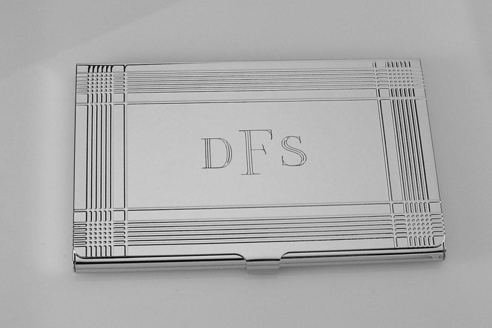 Business Card Case Custom Engraved Personalized Card Case -Hand Engraved