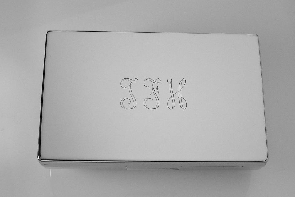 Engraved Double Lipstick Case Personalized Custom with Inside Mirror - Hand Engraved
