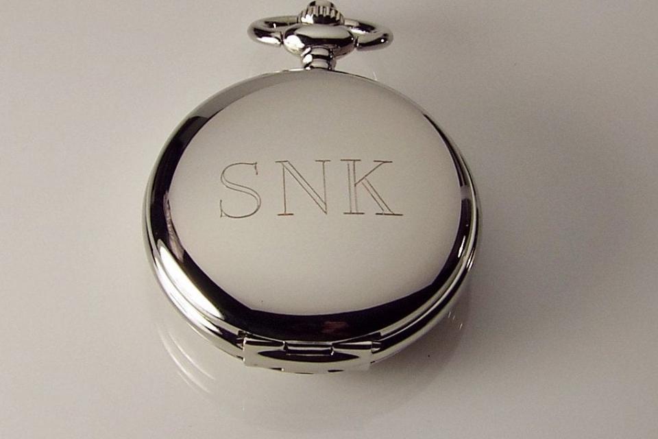 Pocket Watch Custom Engraved Personalized Mechanical Double Dust Cover Wind Up - Hand Engraved