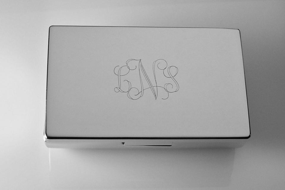 Engraved Double Lipstick Case Personalized Custom with Inside Mirror - Hand Engraved