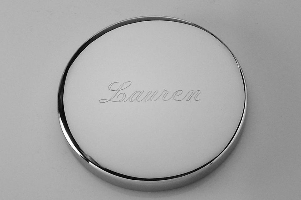 Engraved Jewelry Box High Polish Small Round Silver Keepsake Trinket Box - Custom Engraved