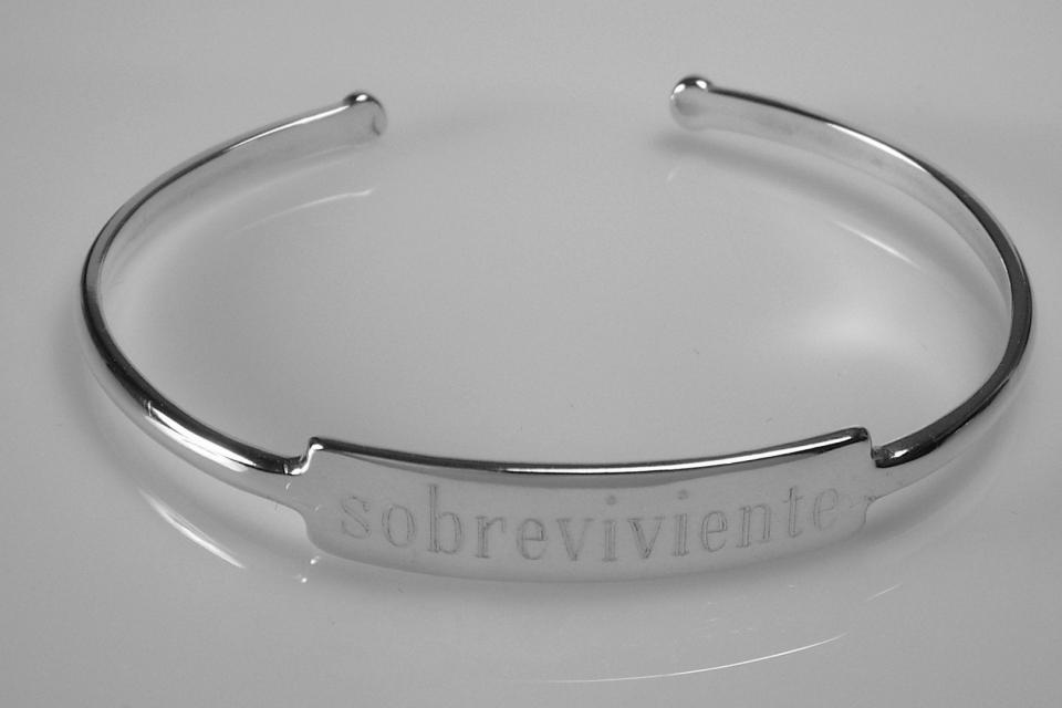 Custom Engraved Name Bracelet Personalized Sterling Silver Cuff Style Name or Initial - Hand Engraved