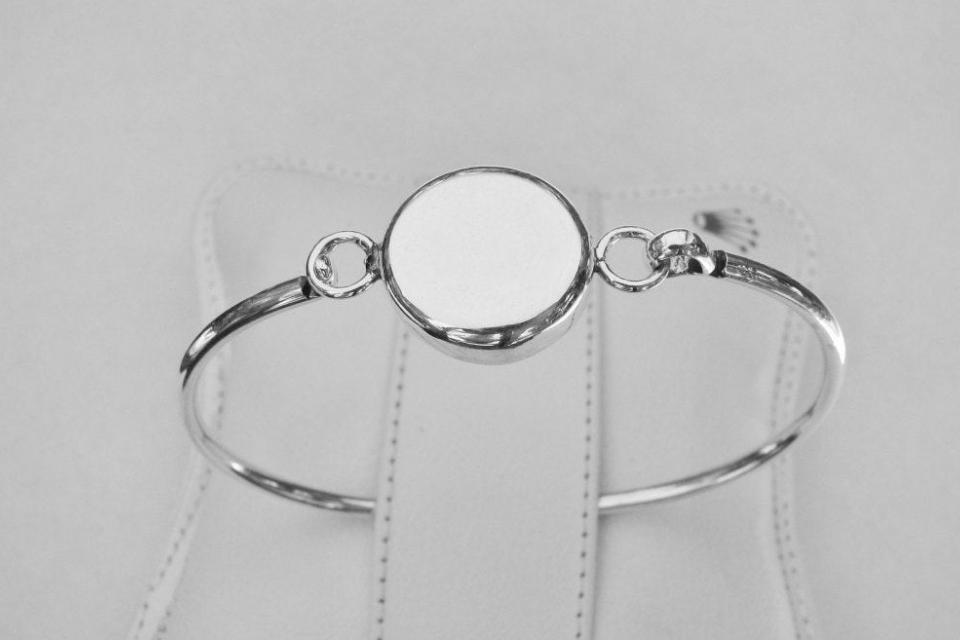 Monogram Jewelry Personalized Custom Engraved Sterling Silver Initial or Monogram Bracelet - Hand Engraved