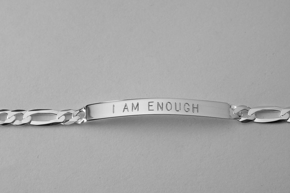 Custom Engraved Personalized Sterling Silver 8 Inch ID Bracelet - Hand Engraved