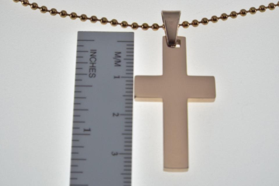 Personalized Engraved Rose Gold Plated Stainless Steel on 19 Inch Bead Chain - Custom Hand Engraved