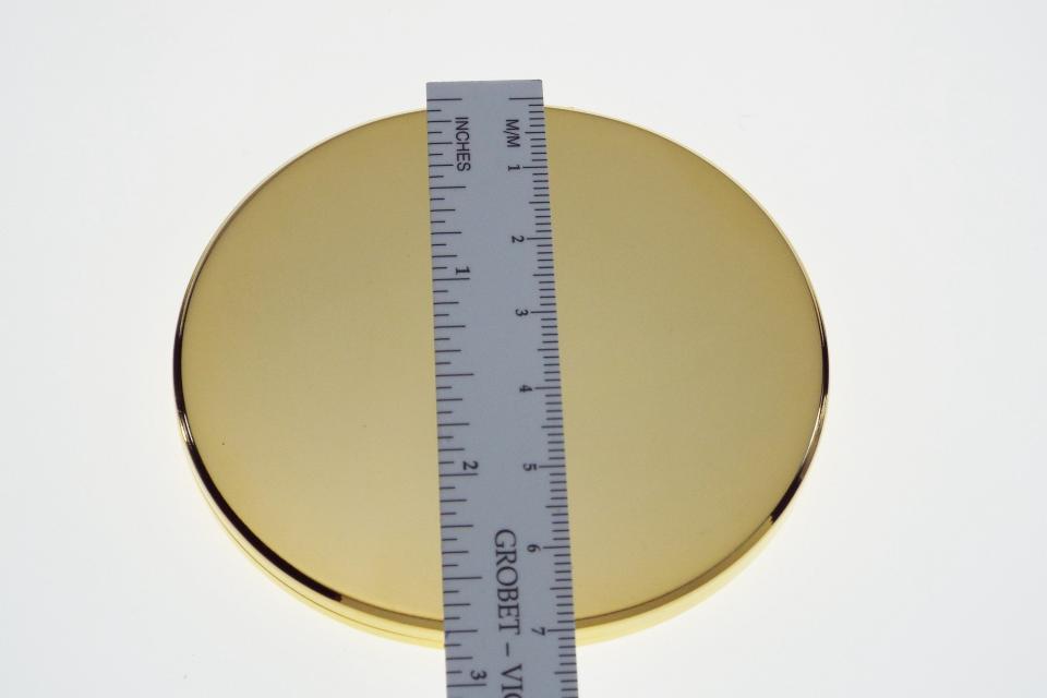 Custom Engraved Flat Compact Mirror Personalized Gold Plated Super Slim Purse Mirror  - Hand Engraved