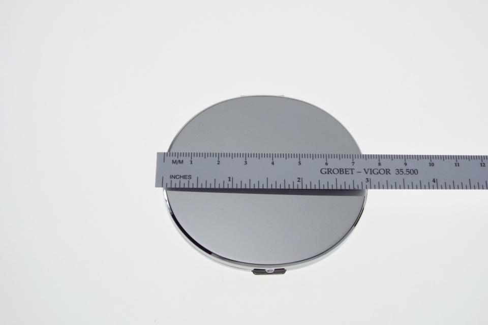 Custom Engraved Flat Compact Mirror Personalized Silver Plated Super Slim Purse Mirror - Hand Engraved