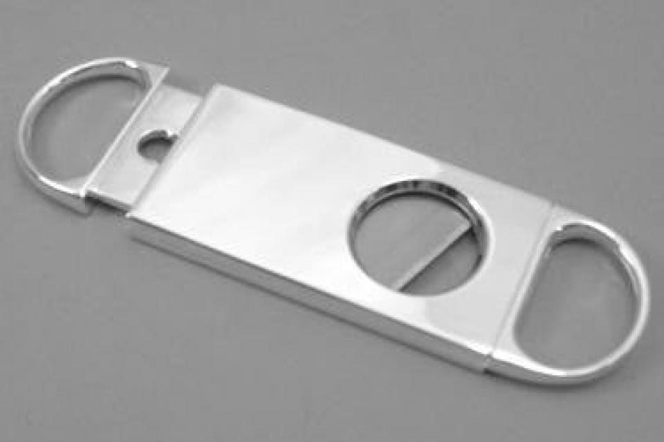 Cigar Cutter Custom Engraved Personalized Silver Plated Cigar Cutter - Hand Engraved