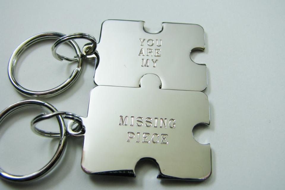 Engraved Key Chain Set - A Unique Gift for Your Best Friend or Special Someone -Customized with Your Personal Message