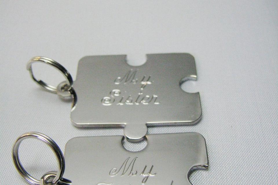 Engraved Key Chain Set - A Unique Gift for Your Best Friend or Special Someone -Customized with Your Personal Message