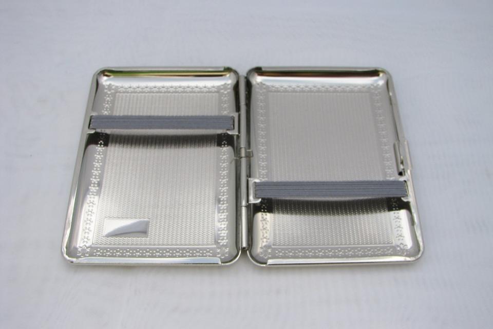 Custom Engraved Business Card Case or Kings Cigarette Case Double Sided -Hand Engraved